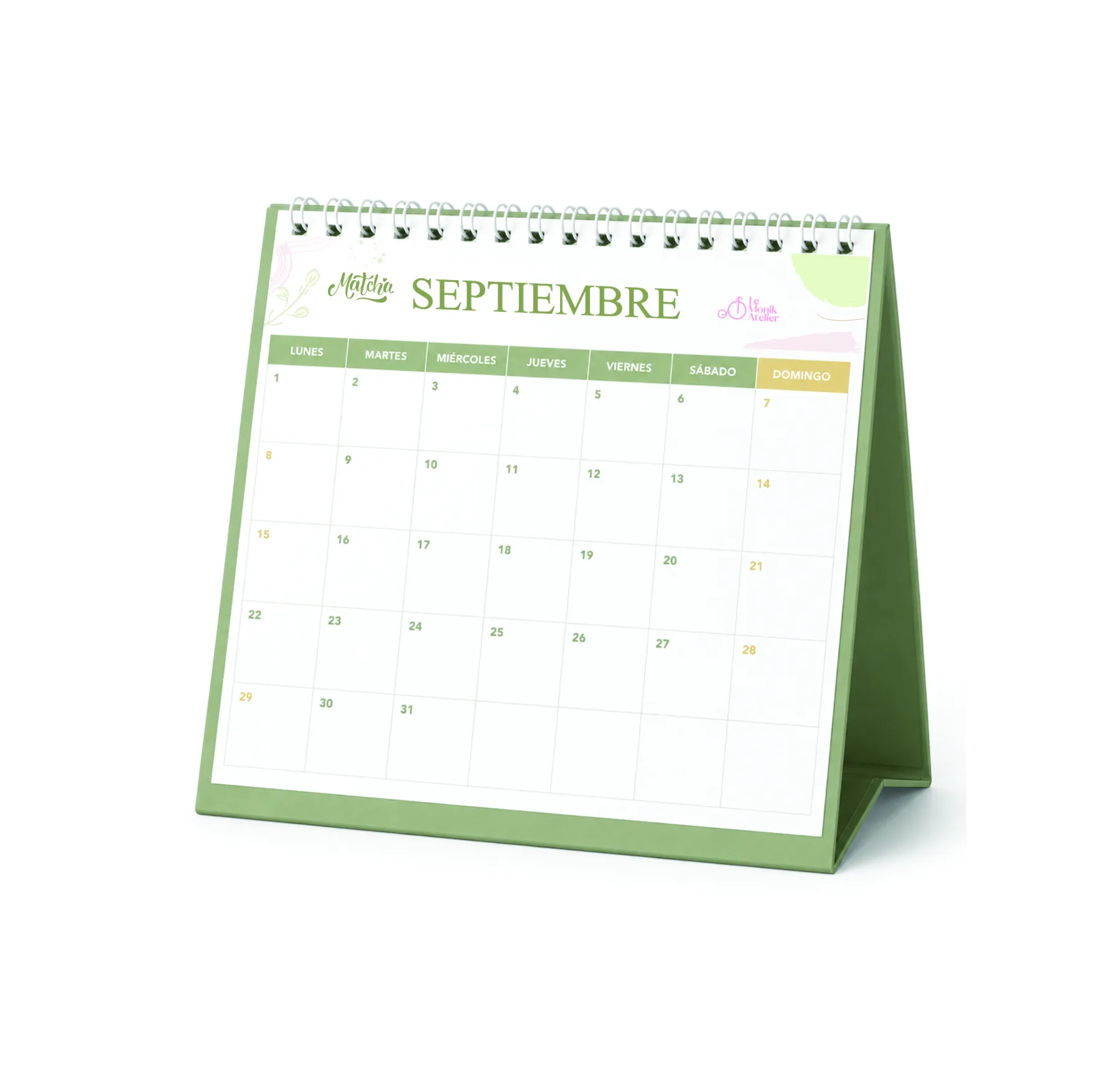 Calendario de Escritorio Matcha